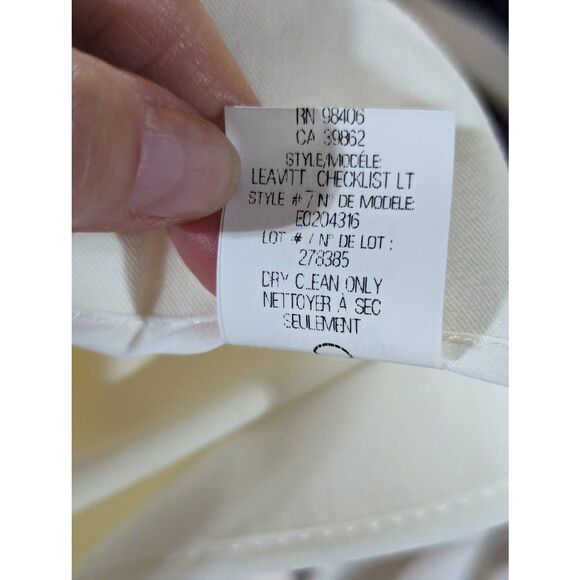 Theory Women's Off-White Zip Back Casual Formal Cotton Blend Pencil Skirt Size 8 - Picture 6 of 6